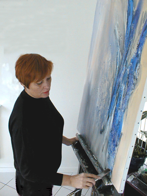 Patricia dans son atelier 